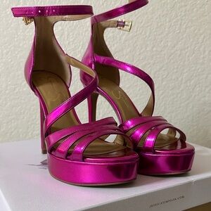 Jessica Simpson Fuchsia Strappy Heels